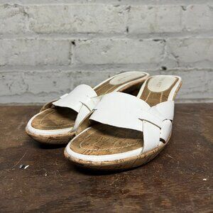 Nine West - White Wedge Sandals for Women - Size 6